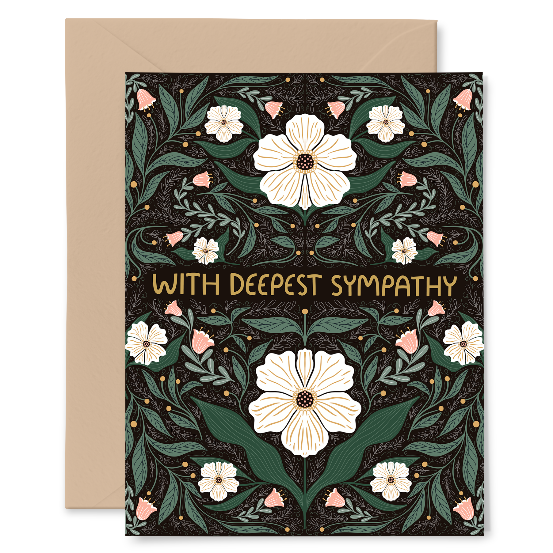 With Deepest Sympathy Card - Gold Foil