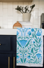 Load image into Gallery viewer, Blue Blossoms Tea Towel
