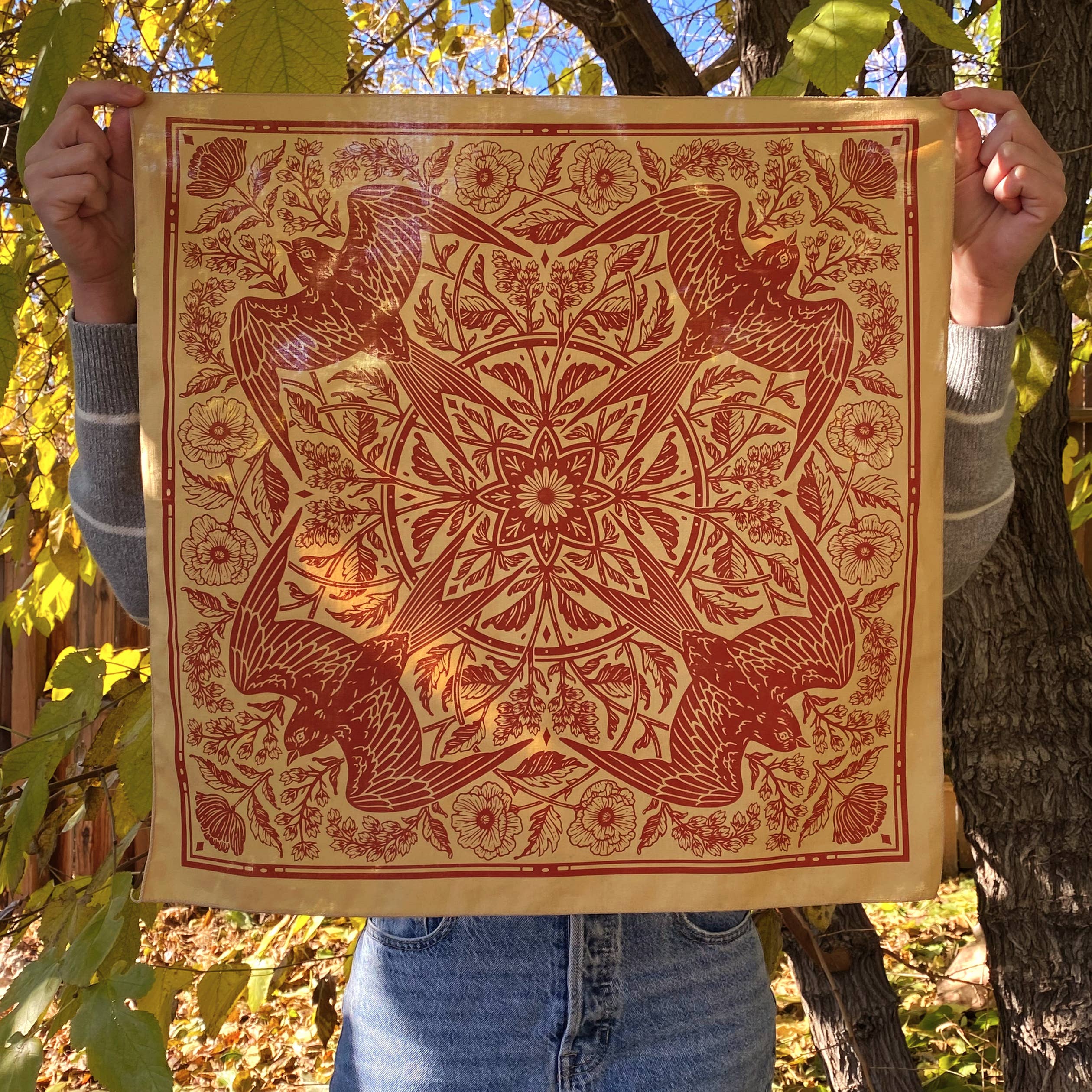 Fawn Barn Swallow Bandana