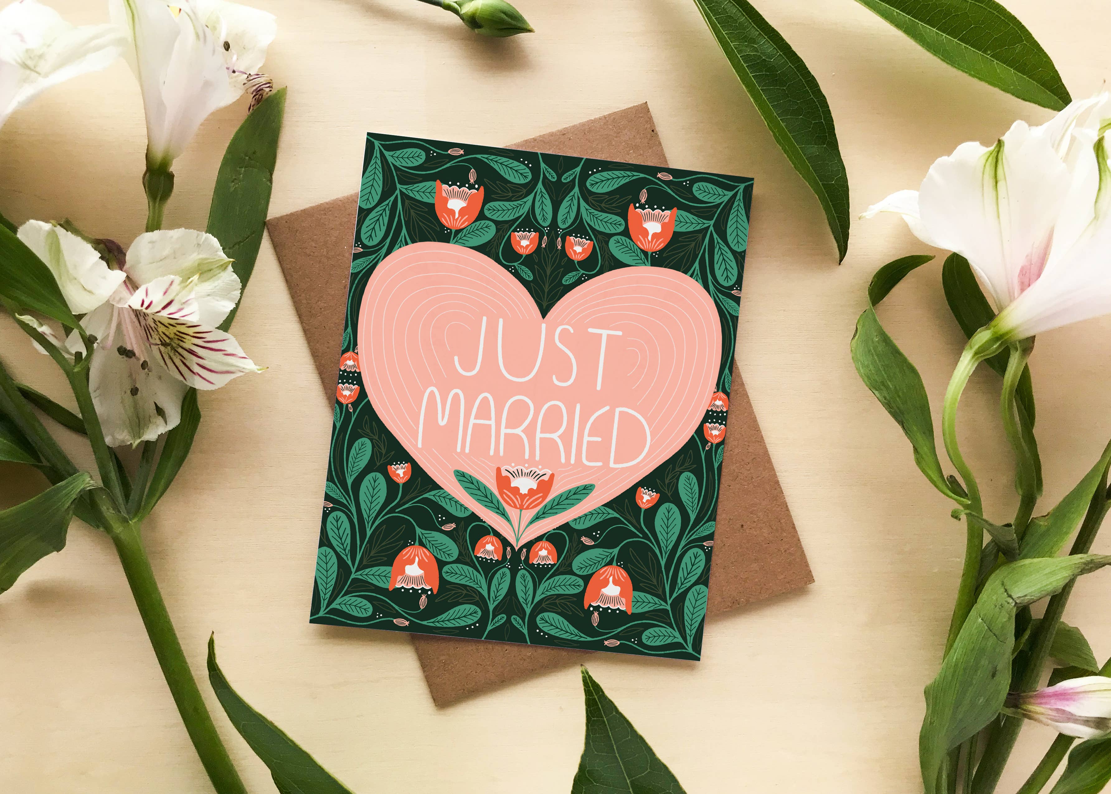 Just Married Wedding Card