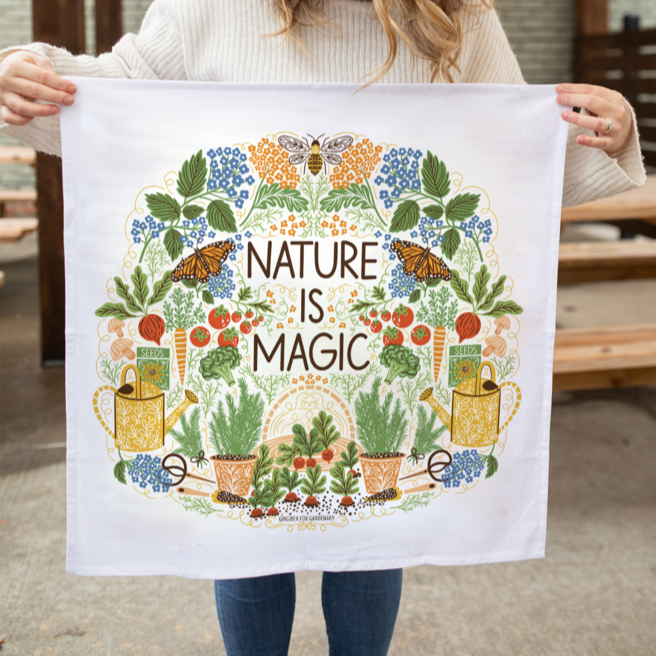 Limited Offer - Gingiber for Gardenary Tea Towel