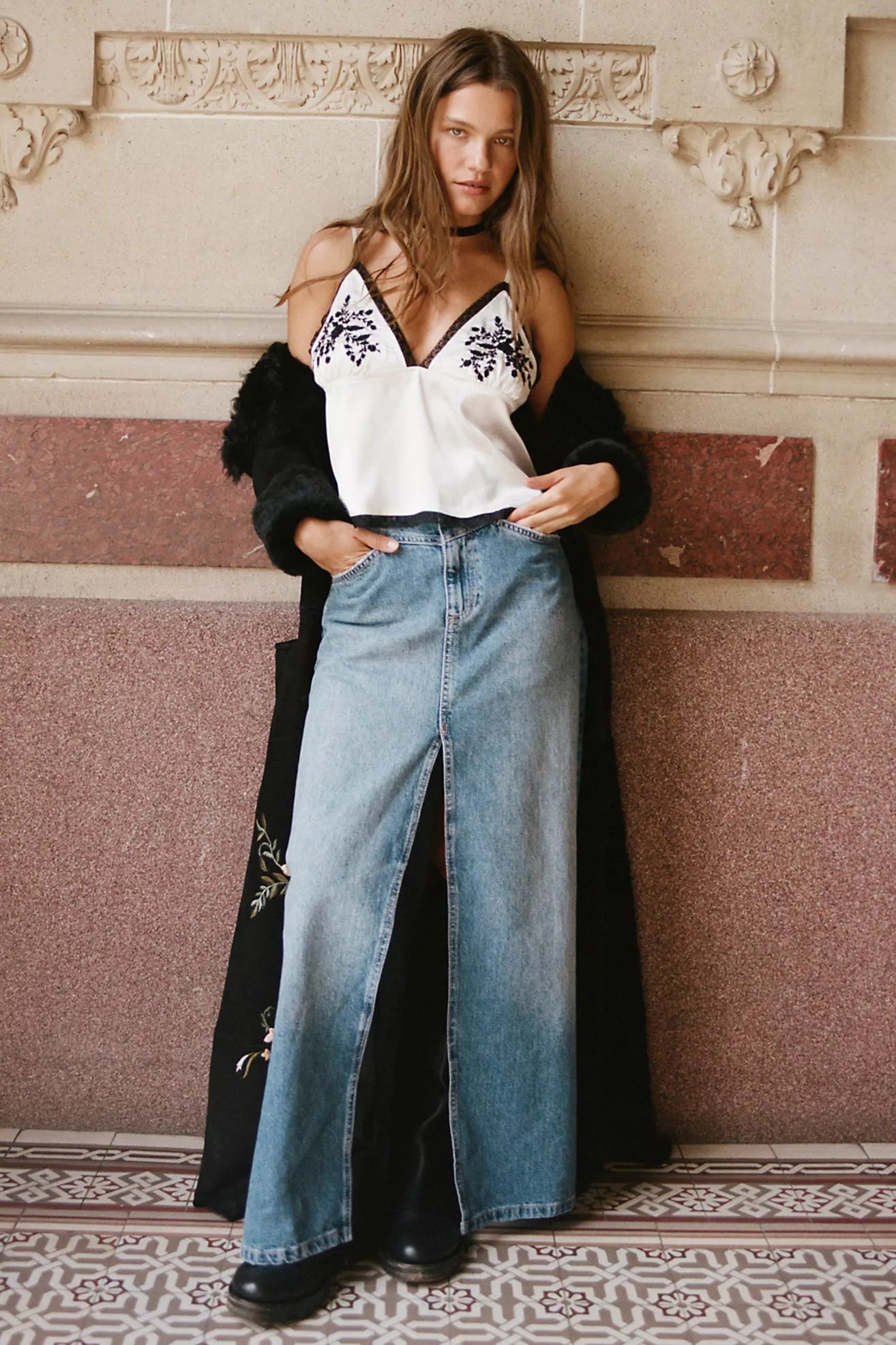 Come as You Are Denim Maxi Skirt