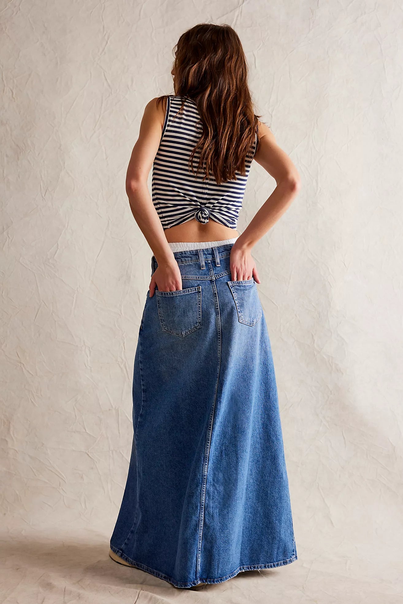 Come as You Are Denim Maxi Skirt