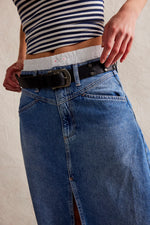 Load image into Gallery viewer, Come as You Are Denim Maxi Skirt
