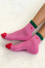 Load image into Gallery viewer, Embroidered Color Block Girlfriend Socks
