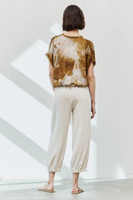 Load image into Gallery viewer, Tie Dye Raw Edge Overlap Blouse
