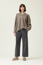 Load image into Gallery viewer, V-NECK OVERSIZED PULLOVER
