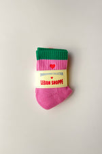 Load image into Gallery viewer, Embroidered Color Block Girlfriend Socks
