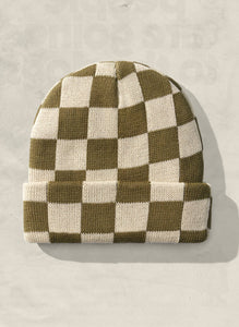 Checkerboard Slacker Beanie