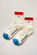 Load image into Gallery viewer, Embroidered Color Block Girlfriend Socks
