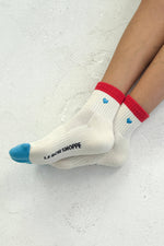Load image into Gallery viewer, Embroidered Color Block Girlfriend Socks
