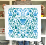 Load image into Gallery viewer, Blue Blossoms Tea Towel
