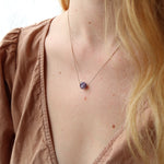 Load image into Gallery viewer, Amethyst Necklace - Round Single Stone
