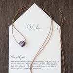 Load image into Gallery viewer, Amethyst Necklace - Round Single Stone
