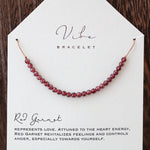 Load image into Gallery viewer, RED GARNET + Silk  bracelet
