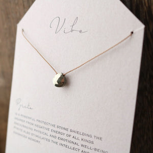 Pyrite Necklace - Single Stone