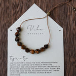 Load image into Gallery viewer, TIGER&#39;S EYE + Silk bracelet
