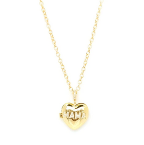 JW - Mama Heart Locket Necklace